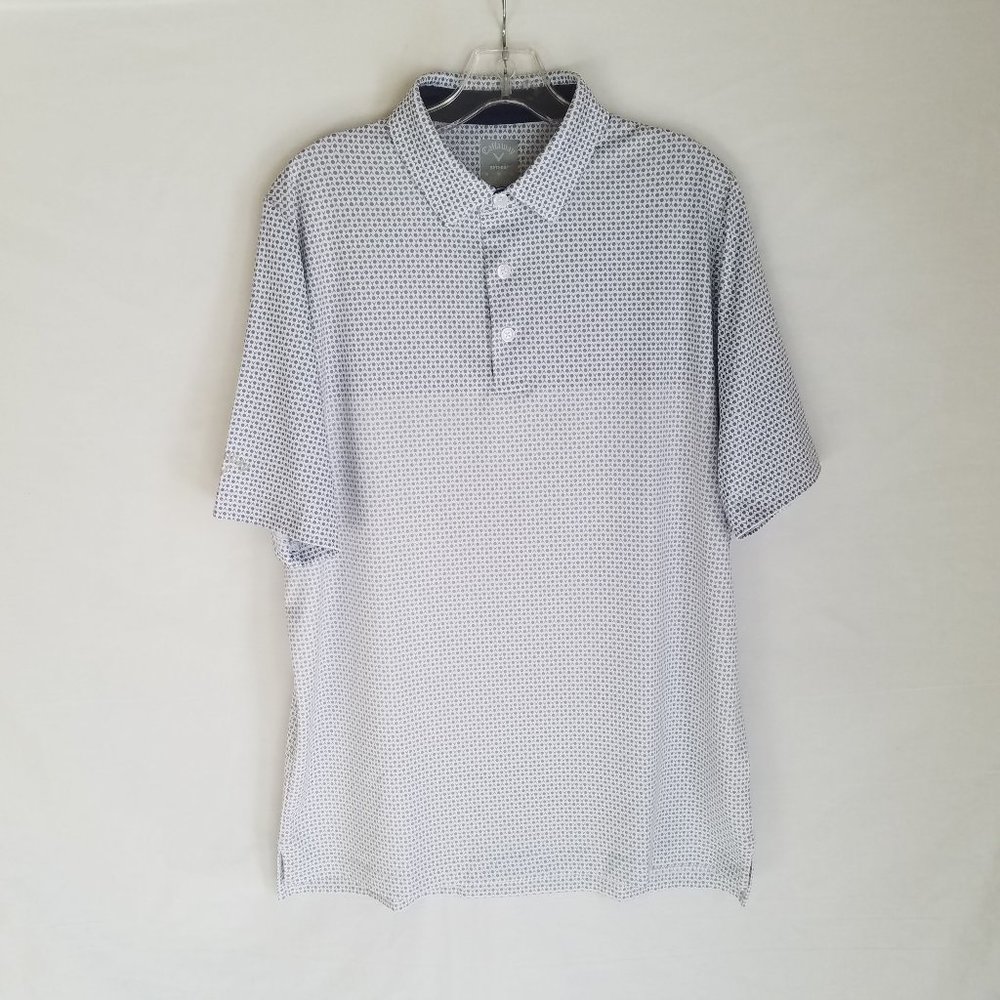 Callaway Opti Dri Polyester Stretch Polo Golf Shirt Mens Size Medium EUC